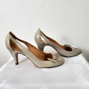 Pablito 1940s Leather Gray High Heels